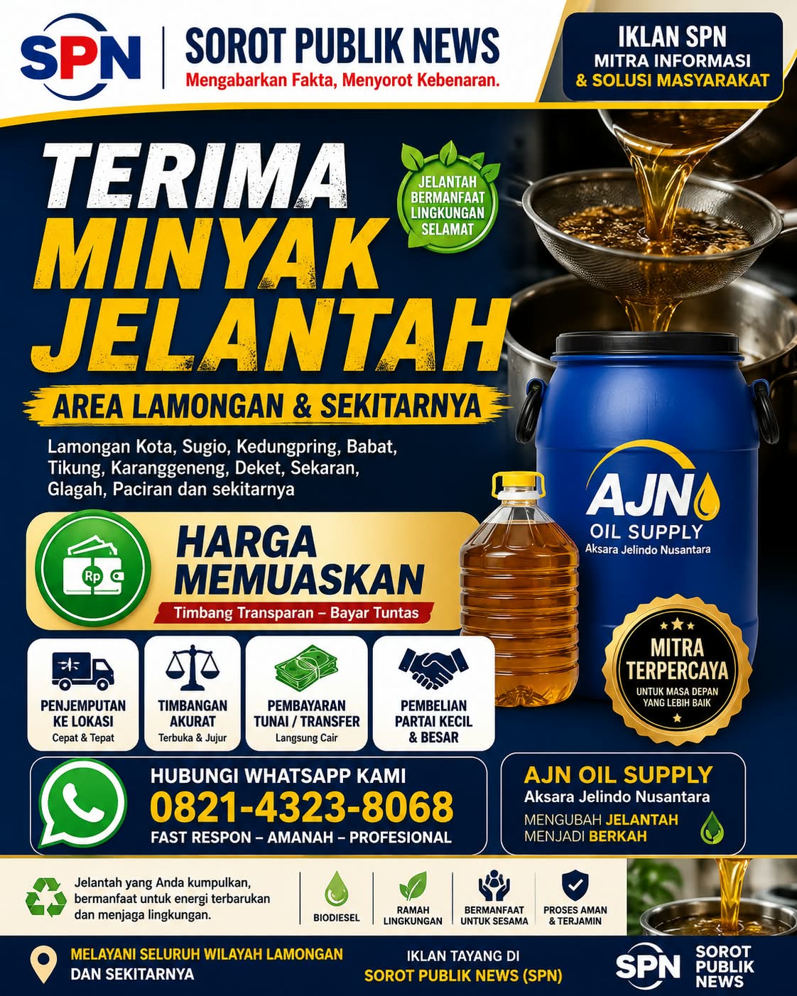 AJN Oil Supply – Terima Minyak Jelantah