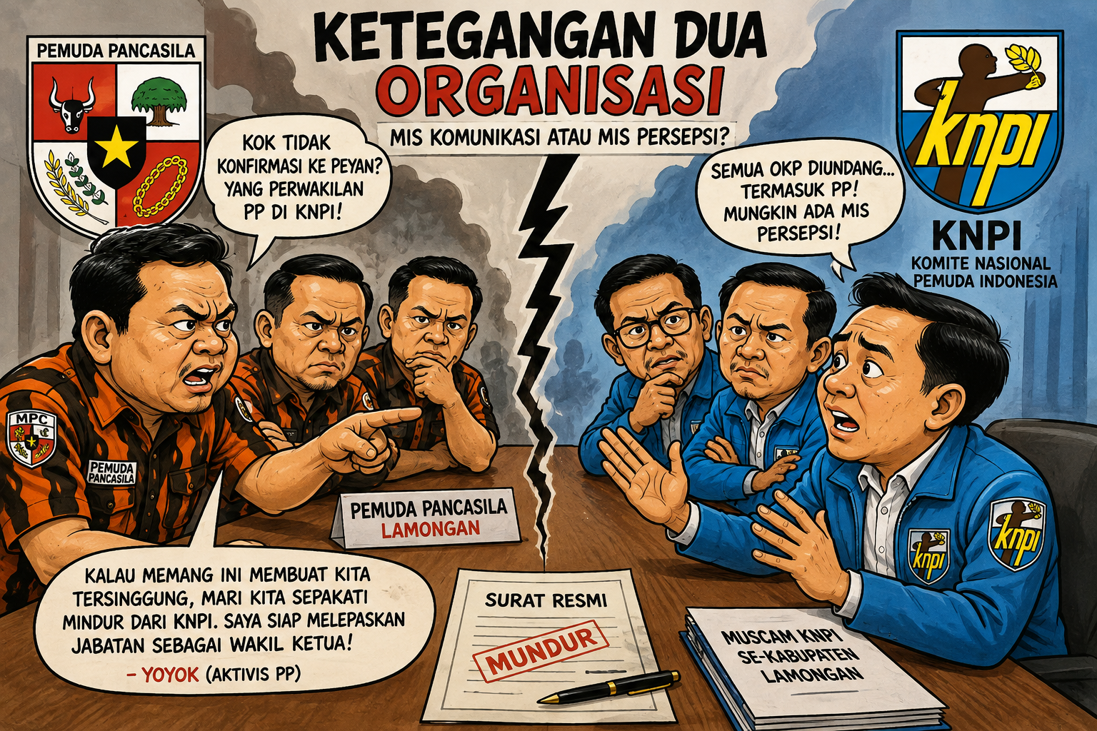 Gejolak MUSCAM KNPI Lamongan, Imam Fadlli Akui Kekeliruan dan Sampaikan Permintaan Maaf kepada Pemuda Pancasila