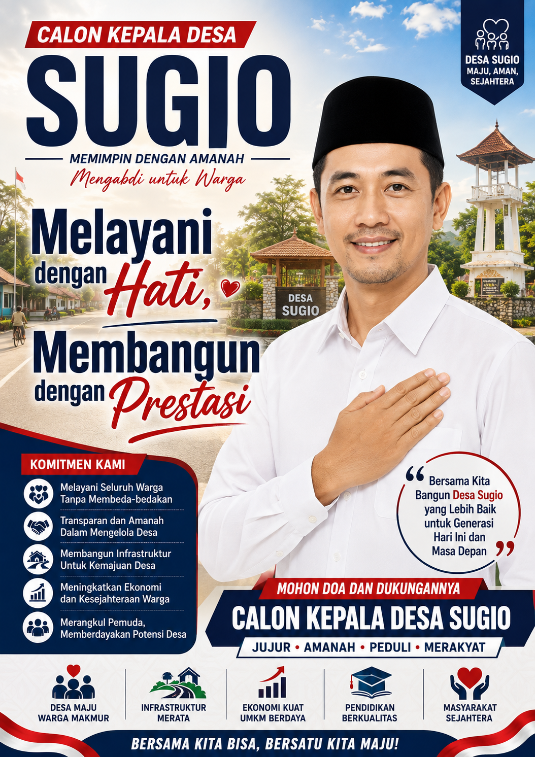 Melayani dengan Hati, Membangun dengan Prestasi: Gagasan Kepemimpinan untuk Desa Sugio