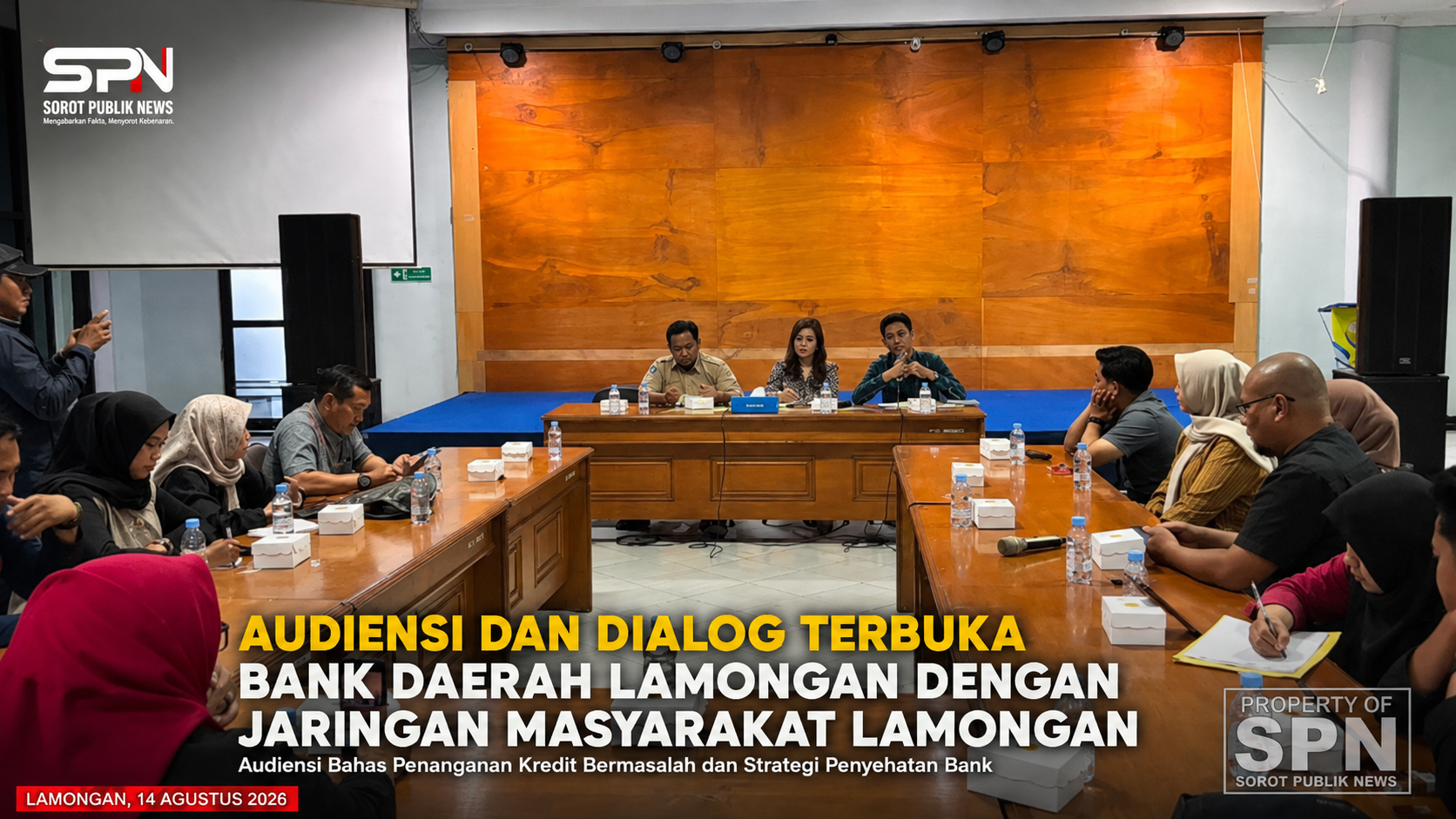 Audiensi Jaringan Masyarakat Lamongan, BDL Paparkan Strategi Penanganan Kredit Bermasalah