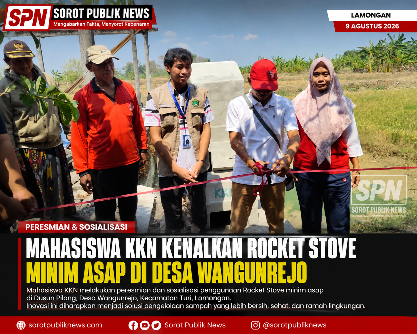 Mahasiswa KKN Kenalkan Rocket Stove Minim Asap, Edukasi Warga Wangunrejo Kelola Sampah Lebih Ramah Lingkungan