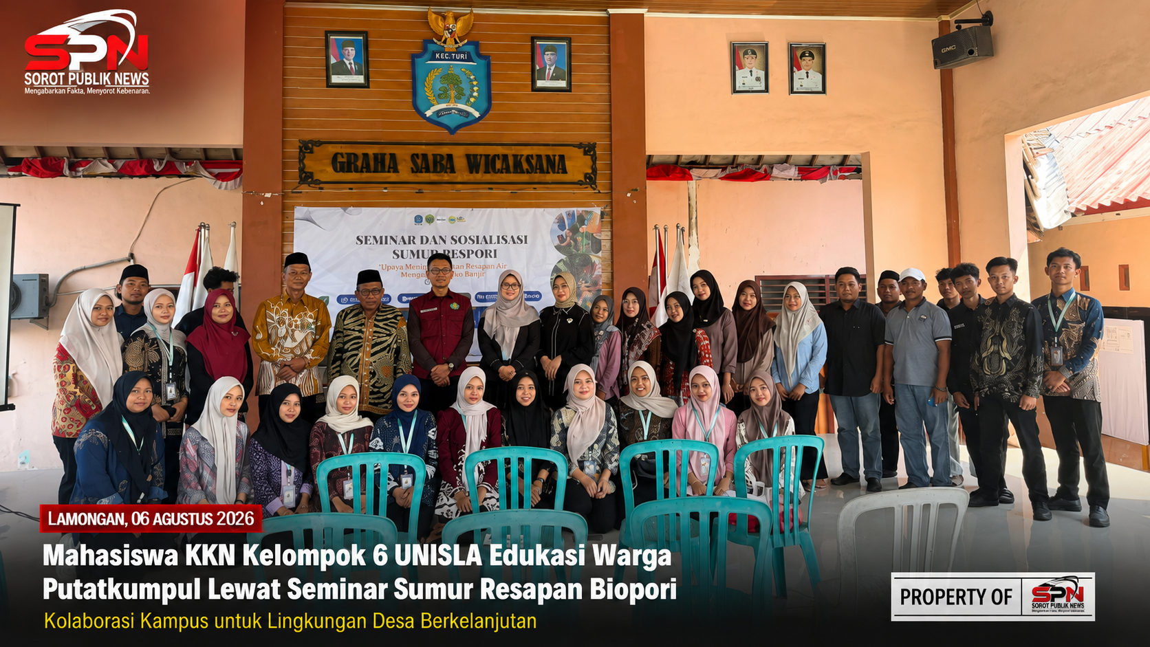 Mahasiswa KKN Kelompok 6 UNISLA Edukasi Warga Putatkumpul Lewat Seminar Sumur Resapan Biopori